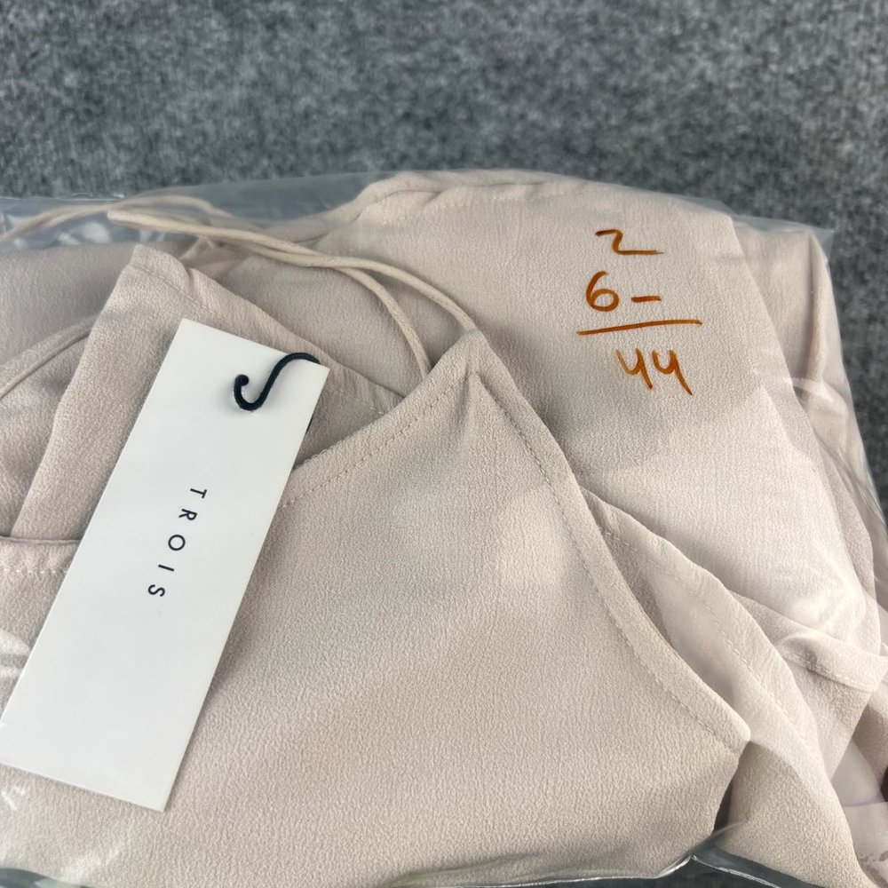 New Trois Slip Dress Beige size 2 - Picture 10 of 10